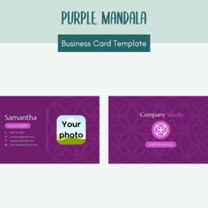 Business Card - Purple Mandala