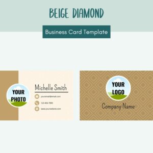 Business Card - Beige Diamond
