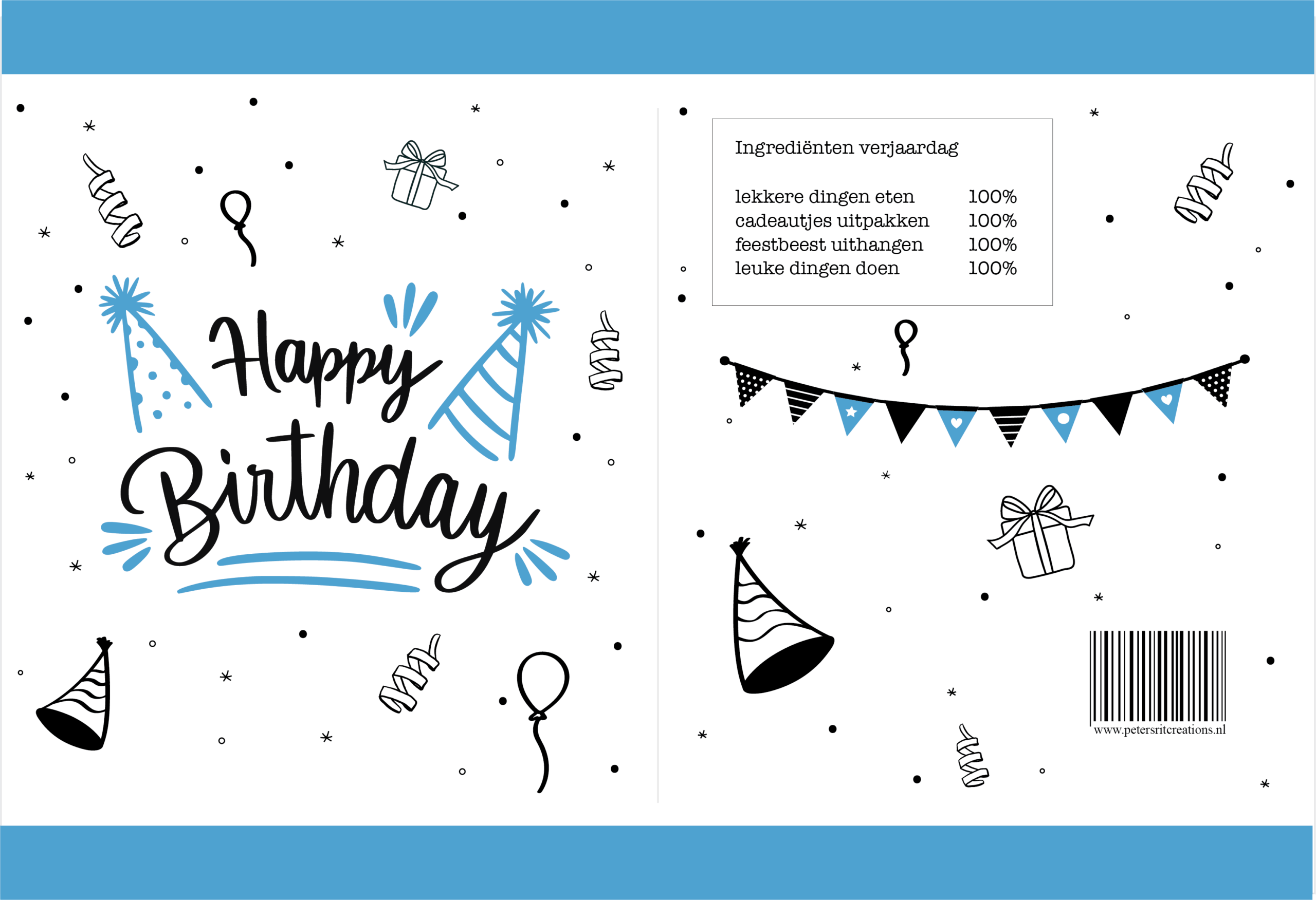Printable traktatie | HAPPY BIRTHDAY (kies een kleur) - Afbeelding 2