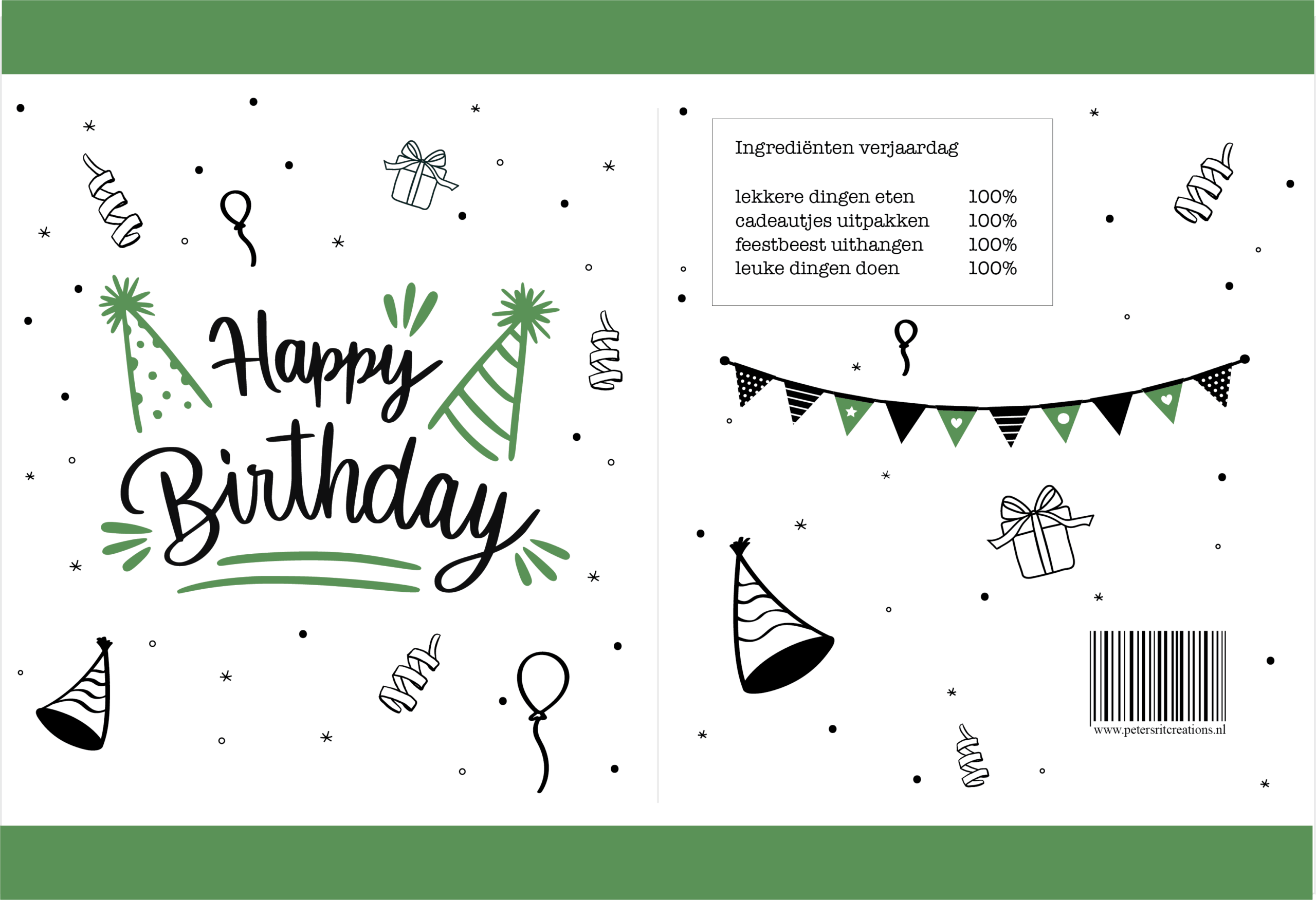 Printable traktatie | HAPPY BIRTHDAY (kies een kleur) - Afbeelding 3